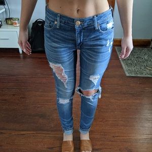 True Religion Halle Mid Rise Super Skinny Jeans